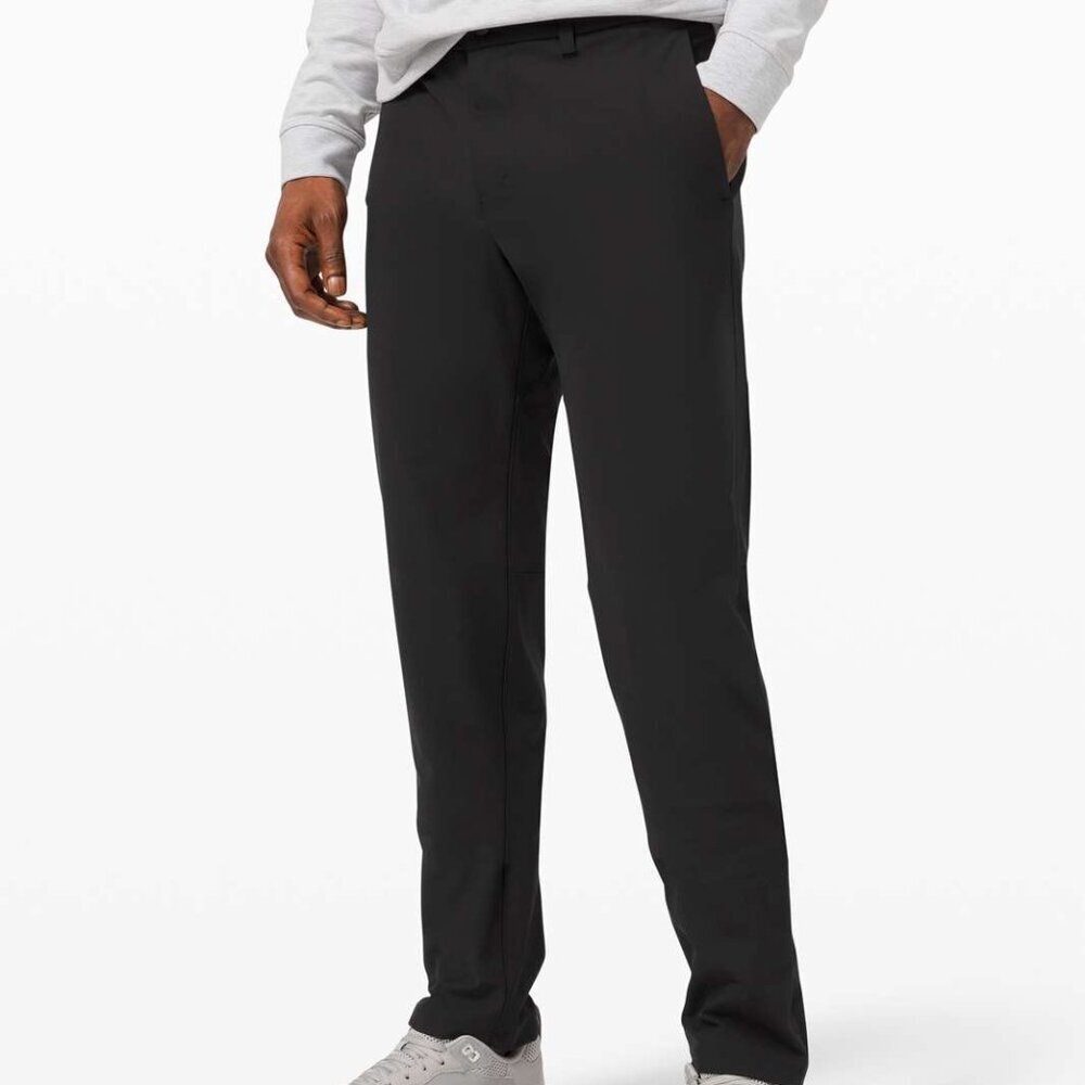 Lululemon Men's Black Commission Pant Relaxed *Warpstreme 34" Size 32